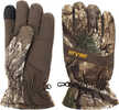 Material: TRICOT Size: X-Large Color: Realtree APX Other FEATURES:: Heat Factor-2 CONTAINS 40Gr Of 3M THINSULATE Insulation, TRICOT Lining,Sure-Grip Reinforcement For Enhanced Grip