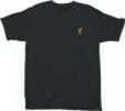 Browning Mens Buckmark Logo Short Sleeve T Shirt Cotton Black Small
