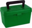 MTM Case-Gard H50Xl10 Deluxe Ammo Box For .300 WSM/.300 Rum Green Polypropylene 50Rd