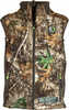 Material: Poly Fleece Color: Realtree Edge Size: Xx-Large Type: Vest-Hunting Other FEATURES:: Quiet Waterproof Shell With Laminated & Taped Seams,100Gr PRIMALOFT Insulation,2 Lower Hand Pockets W/Flap...