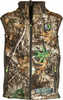 Material: Poly Fleece Color: Realtree Edge Size: Large Type: Vest-Hunting Other FEATURES:: Quiet Waterproof Shell With Laminated & Taped Seams,100Gr PRIMALOFT Insulation,2 Lower Hand Pockets W/Flaps,I...