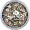 Mossy Oak Wall Clock 14" MO-Inf Camo W/Mossy Oak Logo