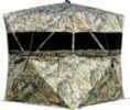 Type/Color: Ground Blind/MOBU Country Size/Finish: 77"X77" Hub To Hub,71" Tall Material: 600 Denier Polyester Other FEATURES:: Front Window Is A Large Panel Of Solid Fabric Sewn AT The Bottom W/Silent...