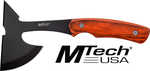 Master Cutlery MTECH 9" Tomahawk W/Sheath 3" Black Blade PAKKAWOOD HNDL