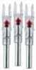 Material: Clear Plastic Color: Red Straightness Factor +/-:  Weight Tolerance +/-:  Mechanical: N Fixed: N Grain: 20 Length:  Diameter: Fits ARROWS With Id Of .204 Other FEATURES:: Piston Driven Strin...