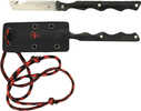 Templar Knife NTKR222 Neck 2.46" Fixed Tanto Plain Powder Coated D2 Steel Blade/ 4.22" Black Canvas Micarta Handle Inclu