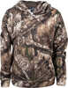 Material: Polyester Color: Realtree APX Size: Youth Medium Type: Sweatshirt Long Sleeve: Y Other FEATURES:: Soft Polyester Fleece Fabric W/Scent Factor Technology Drawstring Hood, Large Pouch Can Be W...
