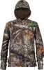 Material: Polyester Color: Realtree Edge Size: Youth X-Large Type: Sweatshirt Long Sleeve: Y Other FEATURES:: Soft Polyester Fleece Fabric W/Scent Factor Technology Drawstring Hood, Large Pouch Can Be...