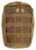TAC Shield Vertical ZIPPERED Utility MOLLE Pouch, Coyote Brown Md: T4103CY